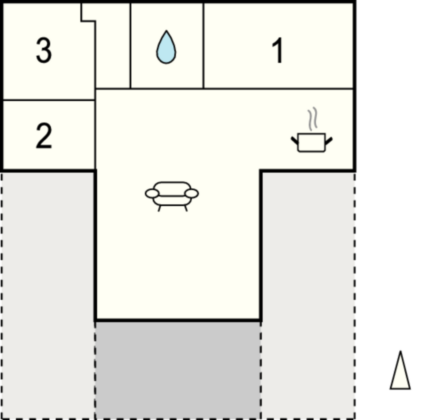 Grundplan af feriehuset