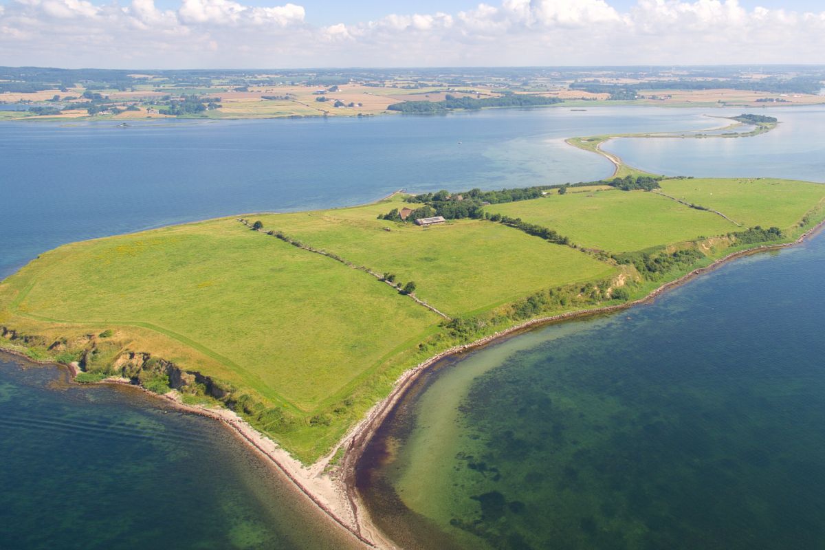 Svelm fra syd. Fyn ses i baggrunden.Svelm from the south. Fuhnen is in the background.